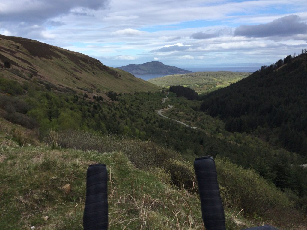 View done the valley in arran