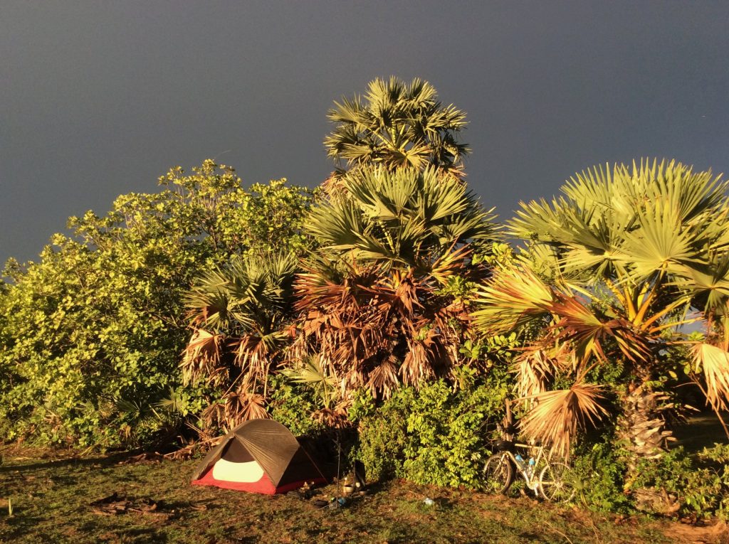 wild camping in Cambodia