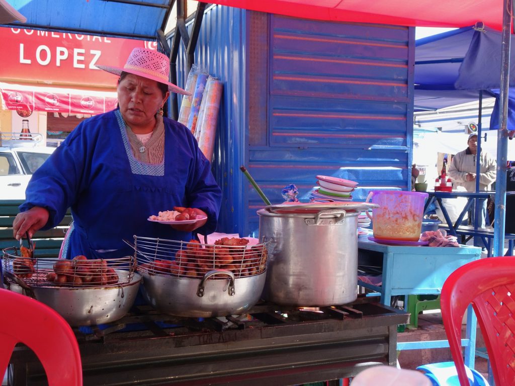 street food in Bolivia 